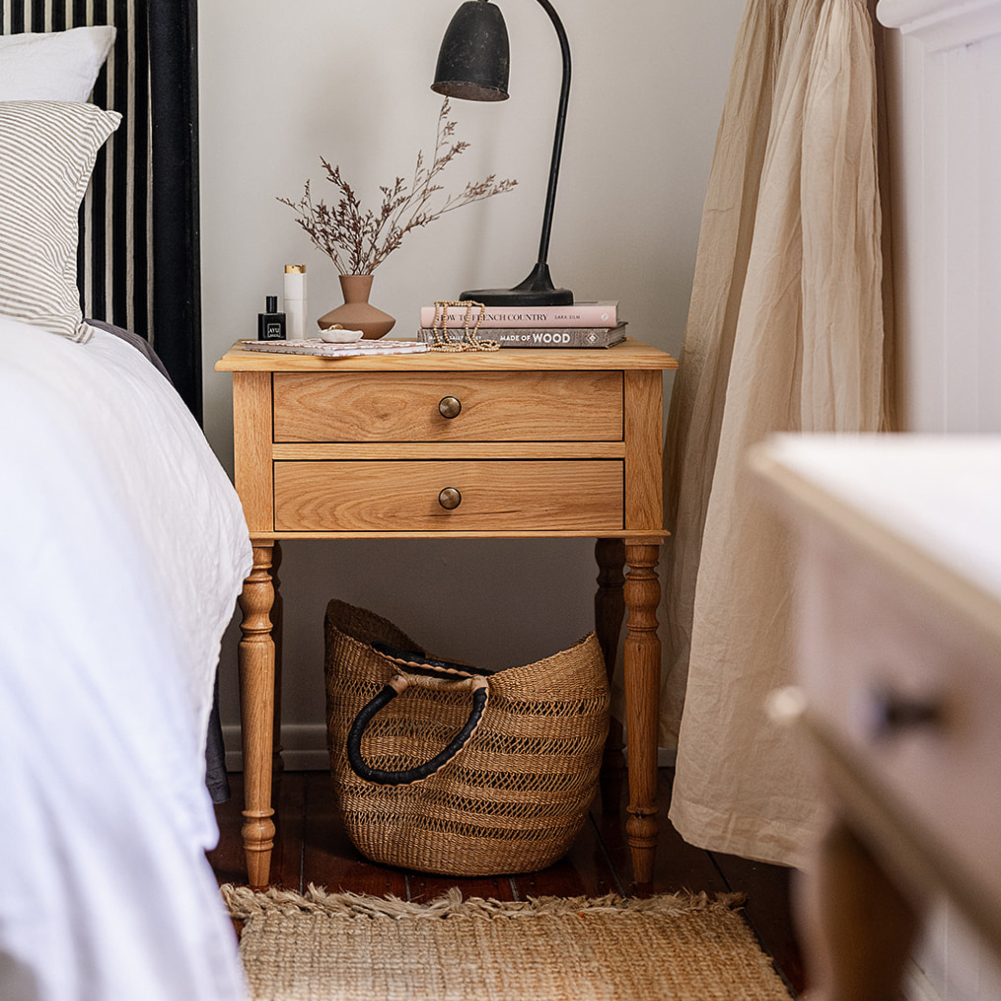 Chloé Bedside Table, Oak